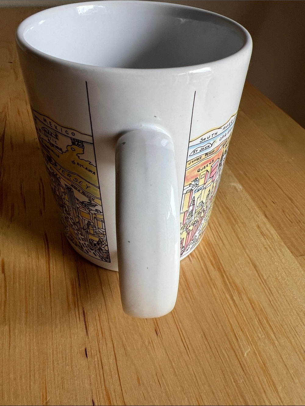 New York Illustrated Cityscape Ceramic Mug - White - Picture 3 of 8